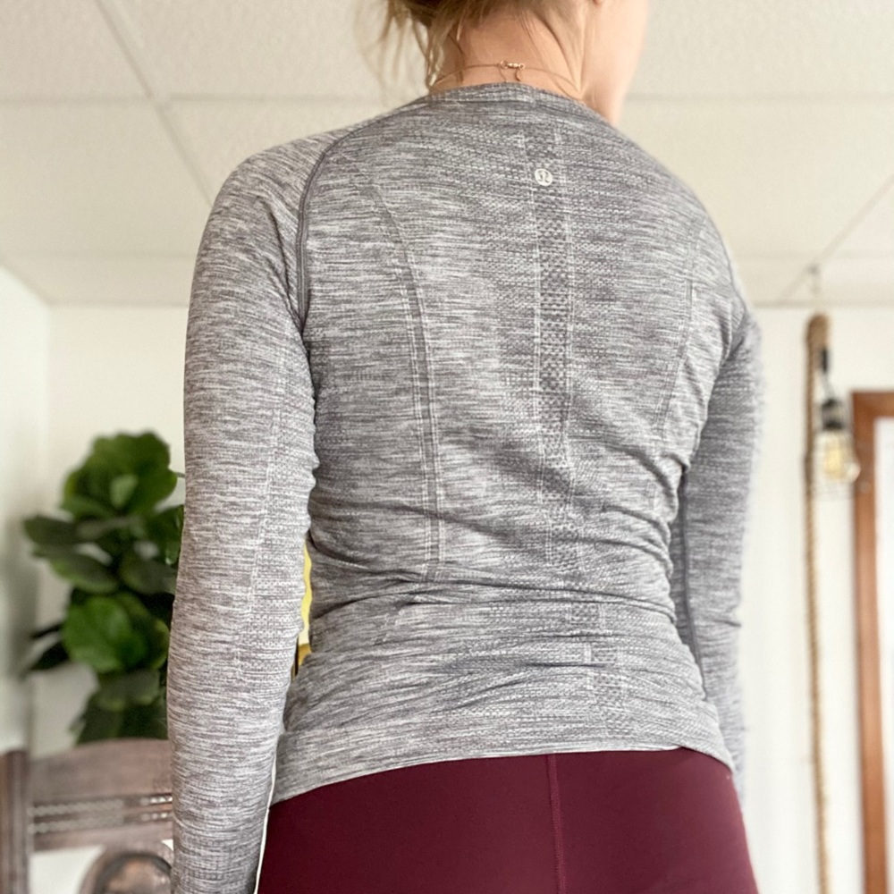 Lululemon Gray Swiftly Tech Long Sleeve Top Size 8